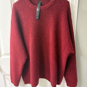 Men’s Lululemon Alpaca Wool-blend Crewneck Sweater in Heathered Red Merlot